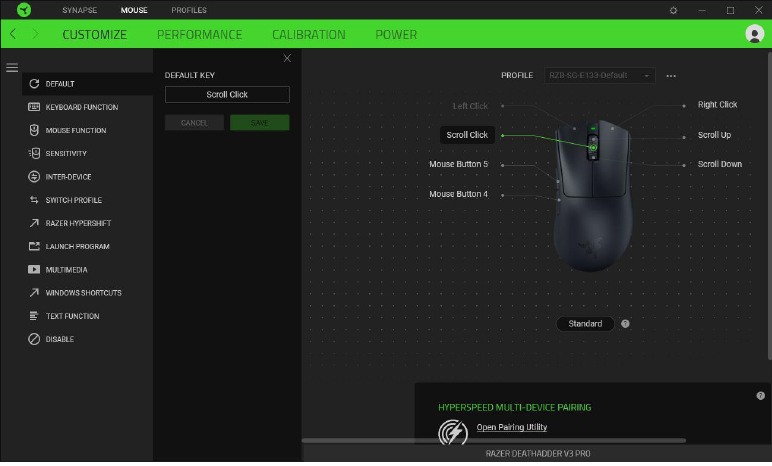 Razer - DEATHADDER V3 PRO - Mouse Tab - Part 3 Mouse Tab - Part 3