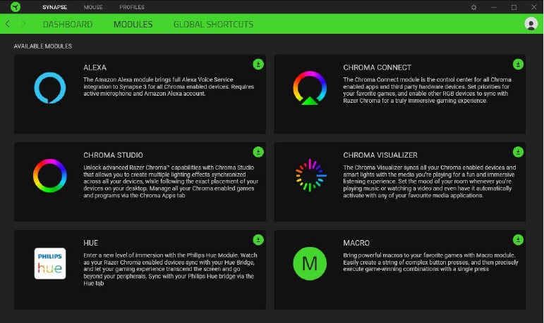 Razer - DEATHADDER V3 PRO - Synapse Tab - Part 2 - Modules Synapse Tab - Part 2 - Modules