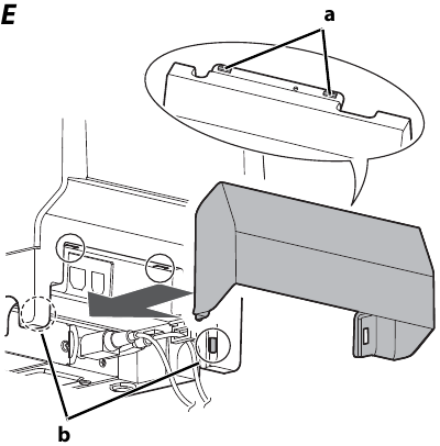 Epson - TM-H6000IV - Installing and Removing the Connector Cover Installing and Removing the Connector Cover