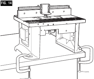 Bosch - RA1181 - MOUNTING THE PRODUCT TO A WORK SURFACE - Example 2 MOUNTING THE PRODUCT TO A WORK SURFACE - Example 2