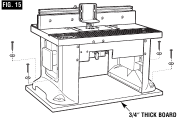 Bosch - RA1181 - MOUNTING THE PRODUCT TO A WORK SURFACE - Example 3 MOUNTING THE PRODUCT TO A WORK SURFACE - Example 3