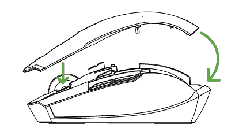 RAZER - PRO CLICK MINI - INSERTING THE BATTERY - Step 2 INSERTING THE BATTERY - Step 2