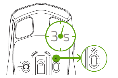 RAZER - PRO CLICK MINI - PAIRING NEW DEVICES TO A BLUETOOTH SLOT PAIRING NEW DEVICES TO A BLUETOOTH SLOT