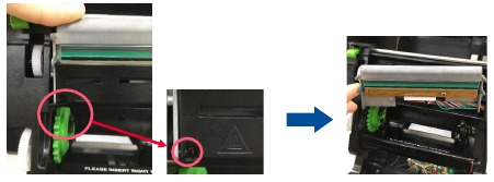 TSC - PRINTRONIX AUTO ID TE200 Series - Replacing Stepping Motor - Step 3 Replacing Stepping Motor - Step 3