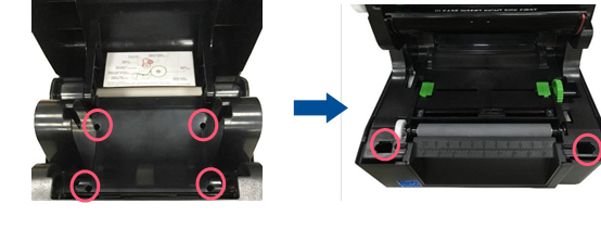 TSC - PRINTRONIX AUTO ID TE200 Series - Replacing the Planten Roller - Step 1 Replacing the Planten Roller - Step 1
