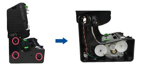 TSC - PRINTRONIX AUTO ID TE200 Series - Replacing the Stepping Motor Replacing the Stepping Motor