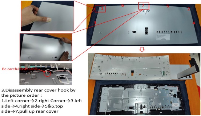HP - 7 Pro Series - Removal and replacement Rear Cover - Step 3 Removal and replacement Rear Cover - Step 3