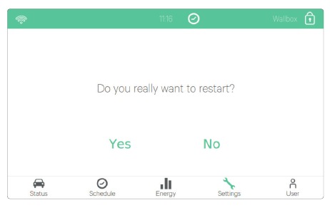 Wallbox - COMMANDER - Restart Restart