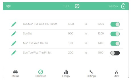 Wallbox - COMMANDER - SCHEDULES - Part 1 SCHEDULES - Part 1