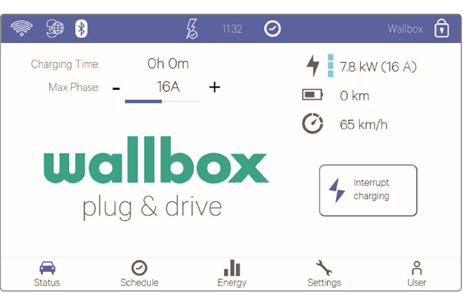 Wallbox - COMMANDER - STATUS - CHARGING STATUS - CHARGING