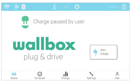 Wallbox - COMMANDER - STATUS - CONNECTED - Step 2 STATUS - CONNECTED - Step 2