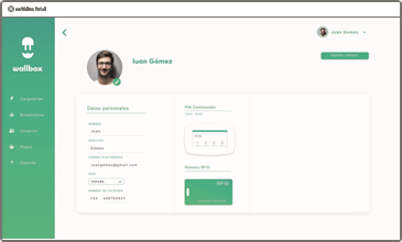 Wallbox - COMMANDER - User account menu - Step 2 User account menu - Step 2