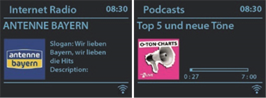 Grundig - DTR 7000 - Internet Radio, Podcasts Internet Radio, Podcasts