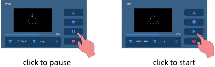 Anycubic - Photon M3 Plus - First Print Instructions - Pause/Start printing First Print Instructions - Pause/Start printing