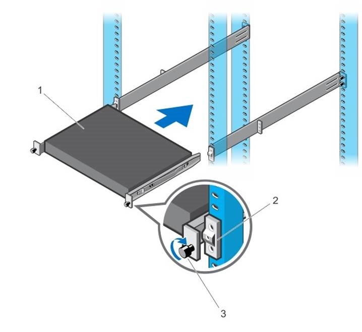 Dell - S4048-ON - Installing in a Front-Rack Configuration Installing in a Front-Rack Configuration