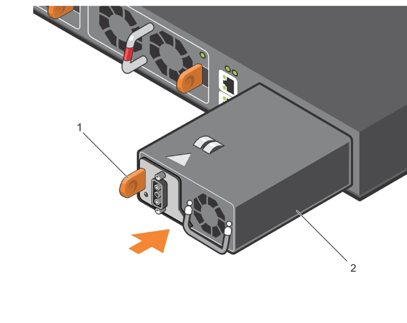 Dell - S4048-ON - Installing the DC PSU Installing the DC PSU