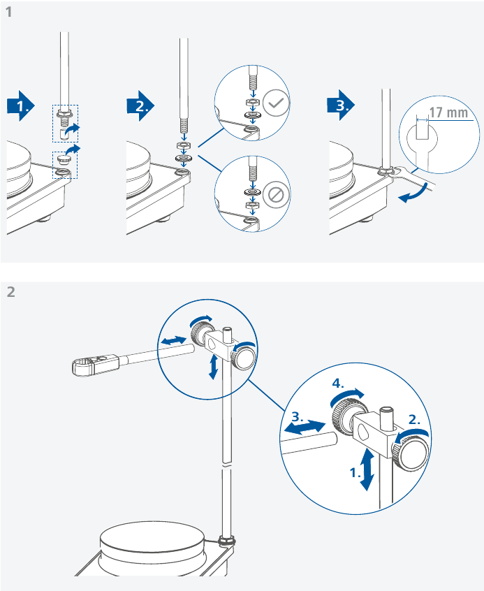 IKA - RCT digital - Assembling support rod/extension - Installation Assembling support rod/extension - Installation