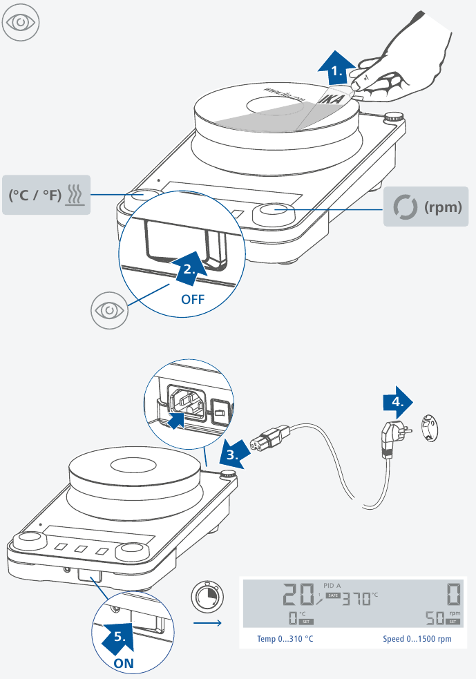 IKA - RCT digital - Operation - Start-up Operation - Start-up