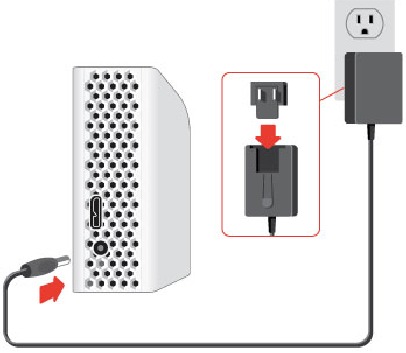 Seagate - Backup Plus - Connect to a power outlet Connect to a power outlet
