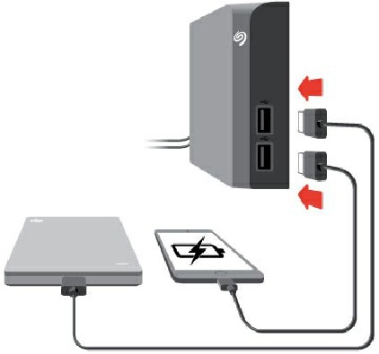 Seagate - Backup Plus - Connect USB devices to Backup Plus Hub Connect USB devices to Backup Plus Hub