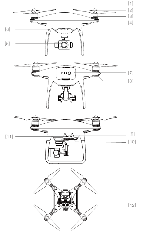 DJI - PHANTOM 4 ADVANCED - Aircraft Diagram Aircraft Diagram