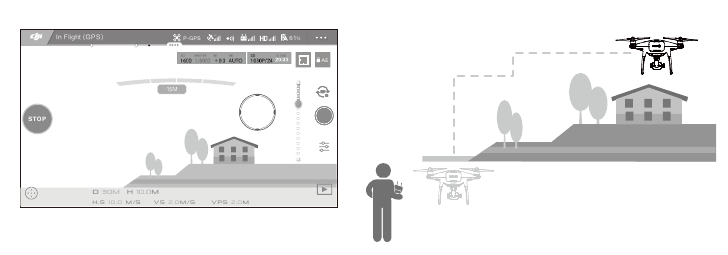 DJI - PHANTOM 4 ADVANCED - Using TapFly - Step 4 Using TapFly - Step 4
