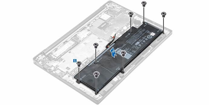 Dell - Latitude 7370 - Removing the battery - Step 2 Removing the battery - Step 2