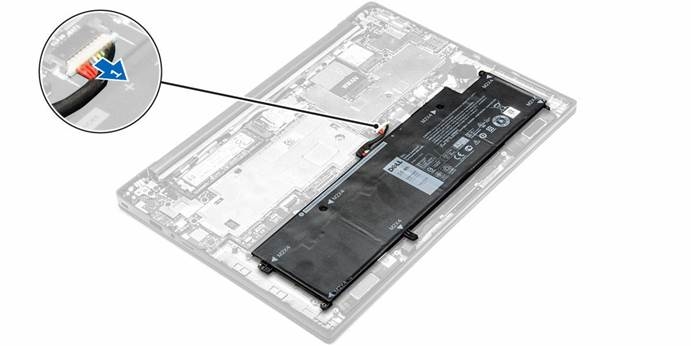 Dell - Latitude 7370 - Removing the WWAN card - Step 1 Removing the WWAN card - Step 1