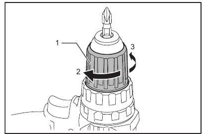 Makita - DHP482 - Installing or removing driver bit/ drill bit Installing or removing driver bit/ drill bit