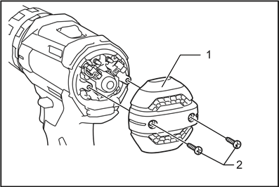 Makita - DHP482 - Replacing carbon brushes - Step 2 Replacing carbon brushes - Step 2