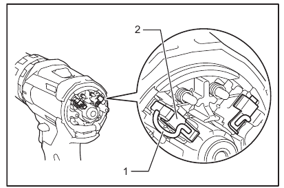 Makita - DHP482 - Replacing carbon brushes - Step 5 Replacing carbon brushes - Step 5