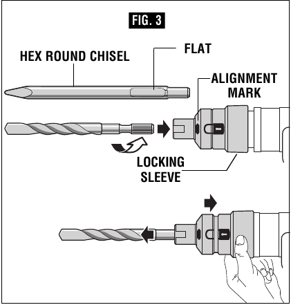 Bosch - RH540M - INSTALLING ACCESSORIES - For Model RH540S INSTALLING ACCESSORIES - For Model RH540S