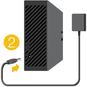 Seagate - Expansion Desktop - Connect power - Step 1 Connect power - Step 1