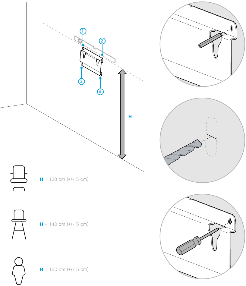 Cisco - Desk Pro - Wall mounting - Step 6 Wall mounting - Step 6