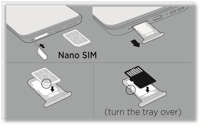 Motorola - moto g85 - Put in the card(s) and power on Put in the card(s) and power on