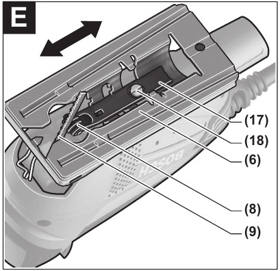 Bosch - PST 700 E - Inserting the blade - Step 2 Inserting the blade - Step 2