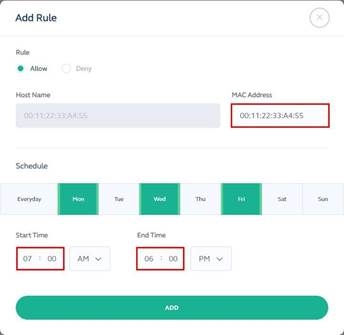 Oppo - 5G CPE T1a - Parental Control - Feature Settings - Step 2 Parental Control - Feature Settings - Step 2