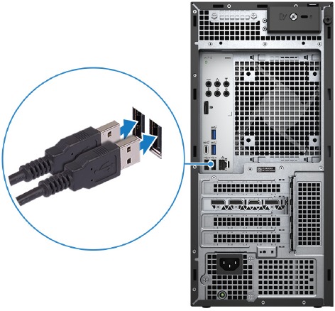 Dell - XPS 8950 - Set up - Step 1 - Connect the keyboard Set up - Step 1 - Connect the keyboard