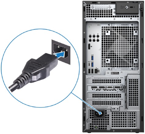 Dell - XPS 8950 - Set up - Step 4 - Connect the power cable Set up - Step 4 - Connect the power cable