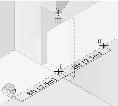 Bosch - GLL3-330C - Checking Vertical Line Leveling Accuracy - Step 1 Checking Vertical Line Leveling Accuracy - Step 1