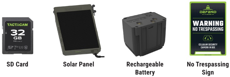 Tactacam - DEFEND - RECOMMENDED ACCESSORIES RECOMMENDED ACCESSORIES