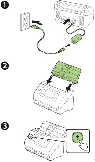 Epson - DS Series - Turn on the scanner Turn on the scanner