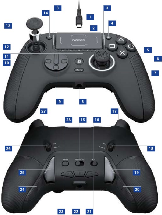 Nacon - REVOLUTION 5 PRO - Controller elements - Part 1 Controller elements - Part 1