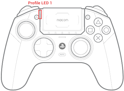 Nacon - REVOLUTION 5 PRO - Mapping the rear shortcuts - CLASSIC - Profile LED 1 Mapping the rear shortcuts - CLASSIC - Profile LED 1