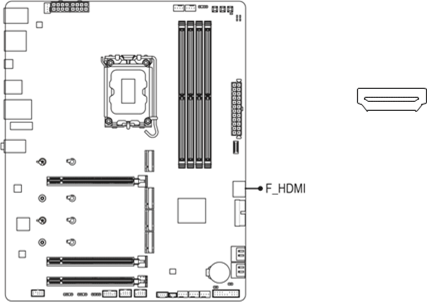 Gigabyte - Z890 GAMING X WIFI7 - F_HDMI (HDMI Port) (Note) F_HDMI (HDMI Port) (Note)