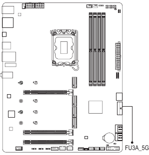 Gigabyte - Z890 GAMING X WIFI7 - FU3A_5G (USB 3.2 Gen 1 Header) FU3A_5G (USB 3.2 Gen 1 Header)