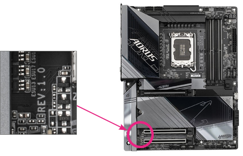 Gigabyte - Z890 GAMING X WIFI7 - Identifying Your Motherboard Revision Identifying Your Motherboard Revision