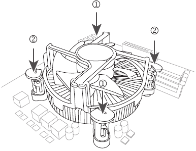 Gigabyte - Z890 GAMING X WIFI7 - Installing the CPU Cooler Installing the CPU Cooler