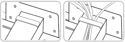 Samsung - 6500 Series - Arranging the cables with the cable guide Arranging the cables with the cable guide