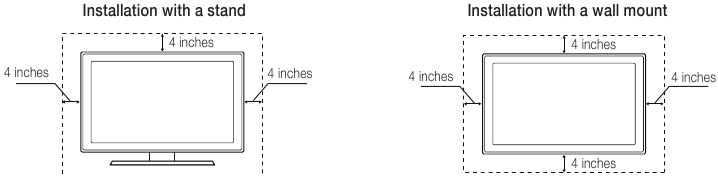 Samsung - 6500 Series - Providing proper ventilation for your TV Providing proper ventilation for your TV